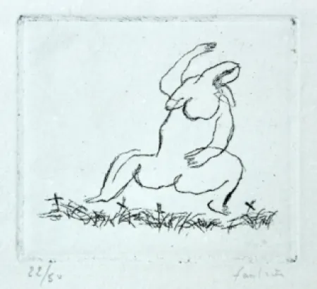 Acquaforte Fautrier - L'Alleluiah-petit nu E