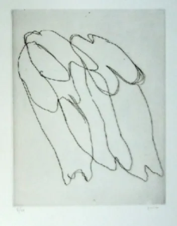 Acquaforte Fautrier - Les seins nus