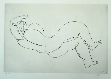 Acquaforte Fautrier - Nu couché III