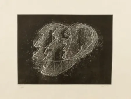 Acquaforte E Acquatinta Fautrier - Otages fond noir