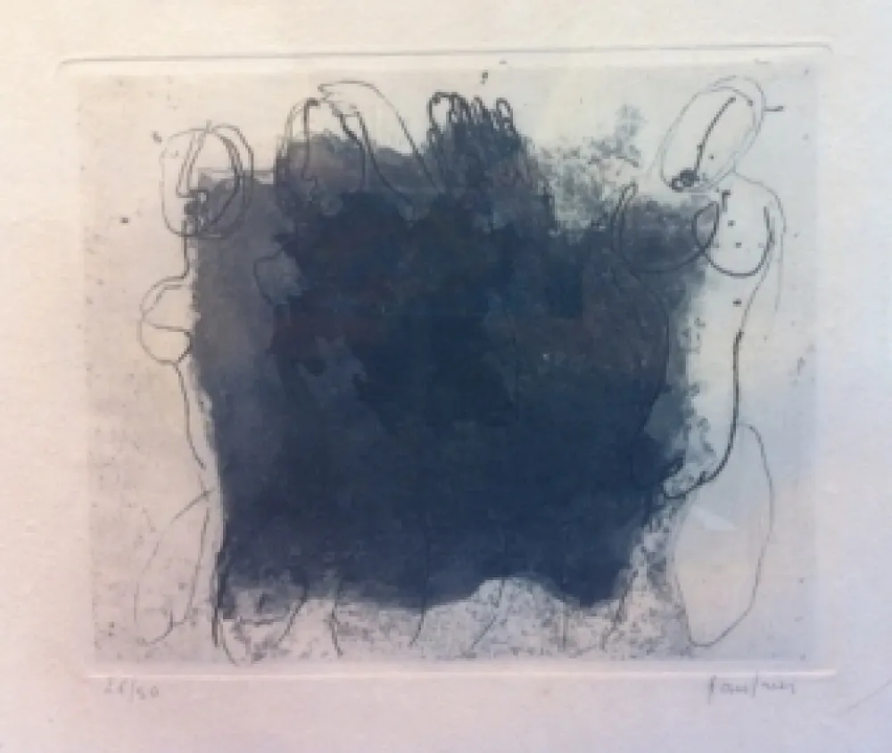 Acquaforte E Acquatinta Fautrier - Quatre nus violets