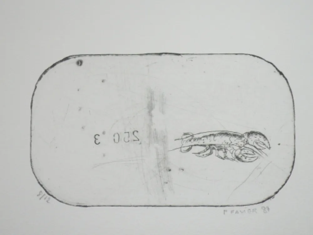 Acquaforte Favier - Le homard (série des mousselines)