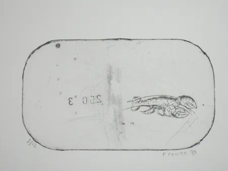 Acquaforte Favier - Le homard (série des mousselines)