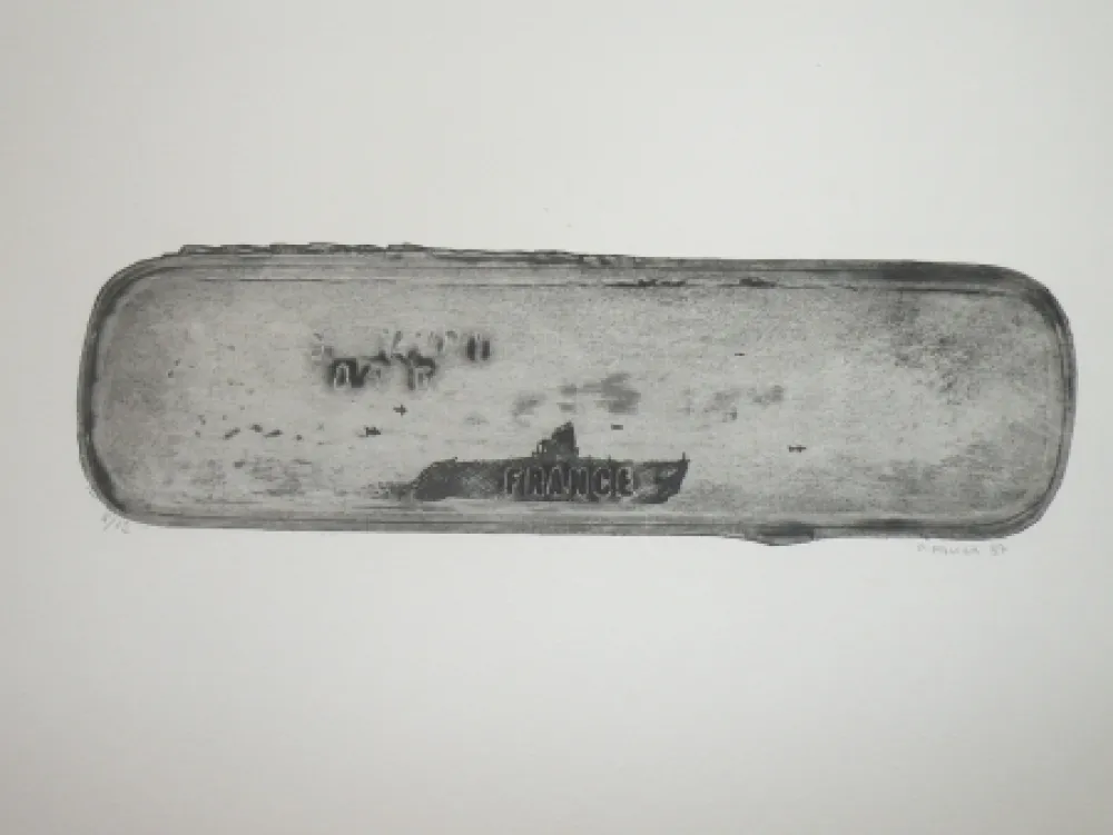 Acquaforte Favier - Le sous marin France