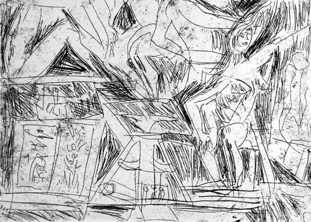 Acquaforte Fazzini - Interno