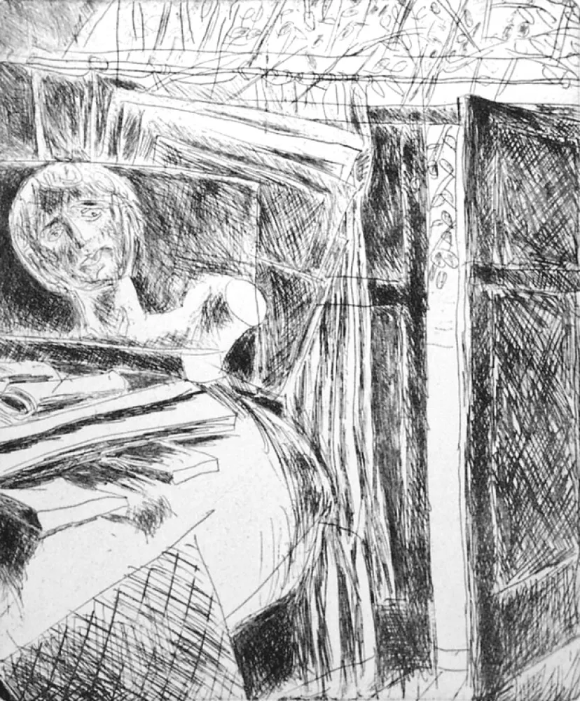 Acquaforte Fazzini - Nello studio