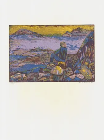 Incisione Su Legno Fekete - Am Meer