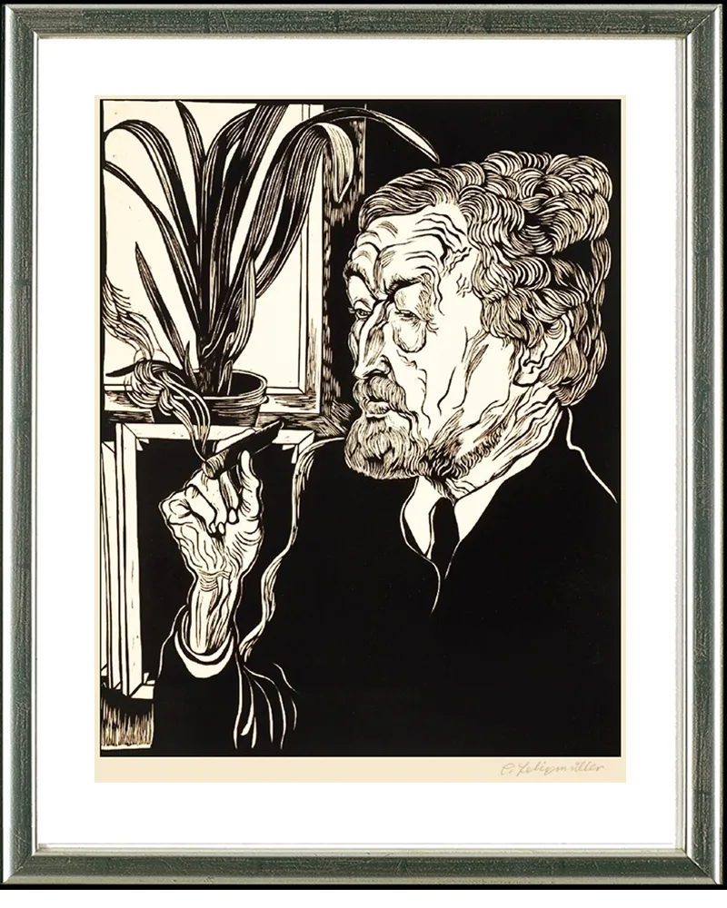 Incisione Su Legno Felixmuller  - Christian Rohlfs, 1927