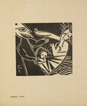 Incisione Su Legno Felixmuller  - Die schöne Rarität