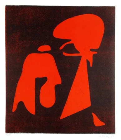 Incisione Su Legno Fietz - Untitled (Abstraction)