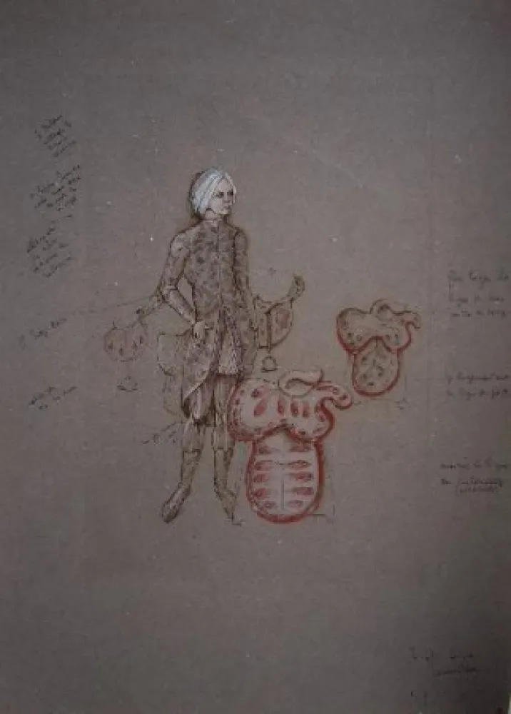 Incisione Fini - Scène de theatre