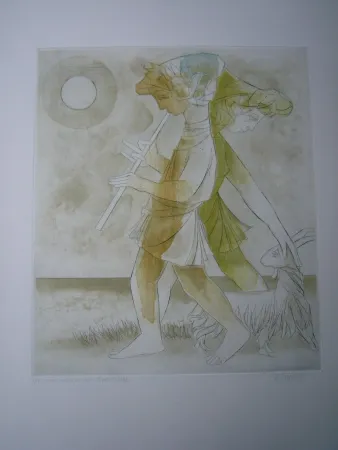 Acquaforte E Acquatinta Finsterer - Pastoral-mediterran I