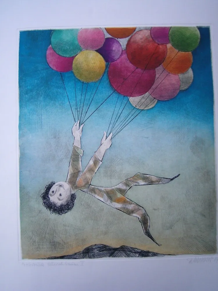 Acquaforte E Acquatinta Finsterer - Wunschtraum I