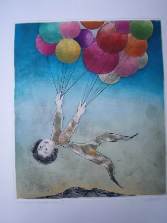 Acquaforte E Acquatinta Finsterer - Wunschtraum I