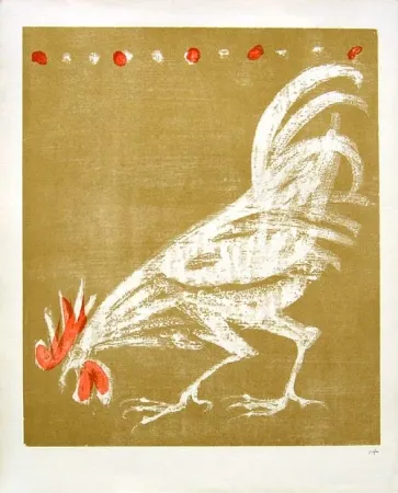 Litografia Fischer - Hahn / Rooster