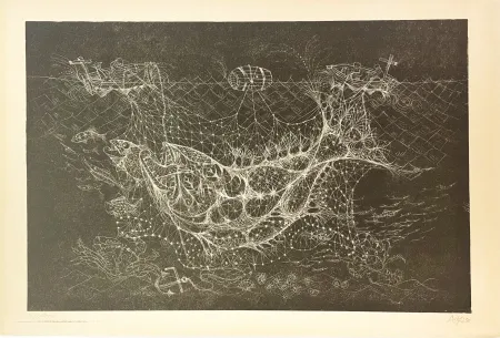 Litografia Fischer - La pêche au filet