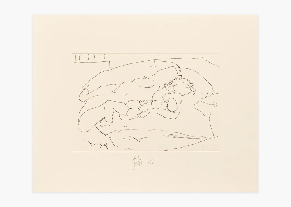 Incisione Flanagan - Mother with suckling child