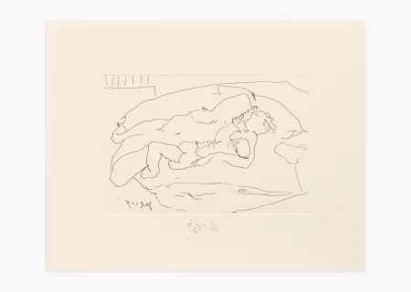 Incisione Flanagan - Mother with suckling child