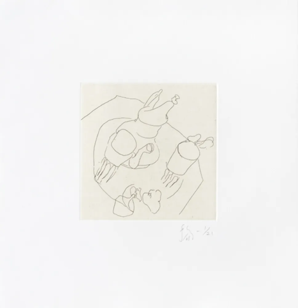 Incisione Flanagan - Teapot and cups