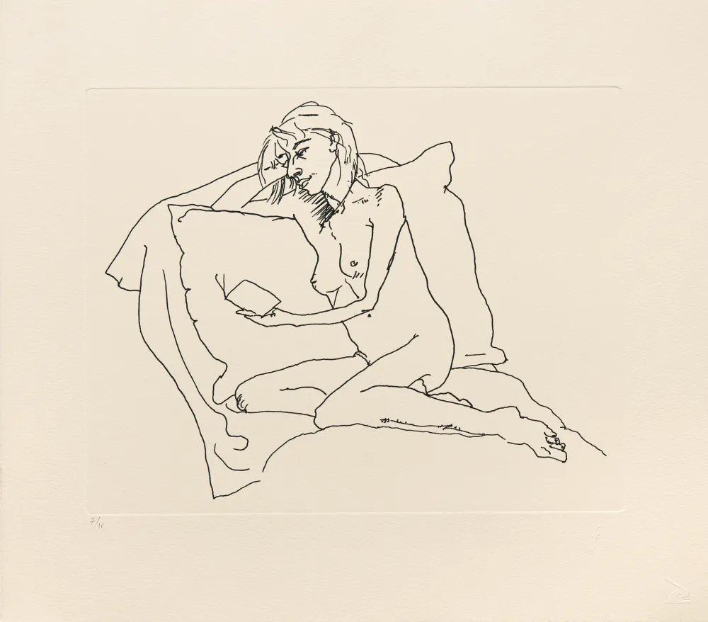 Incisione Flanagan - Woman reading