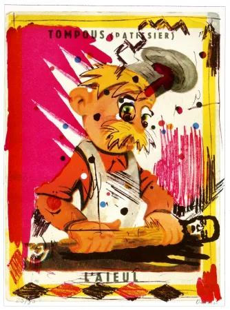 Litografia Flores - Tompous (Patissier)