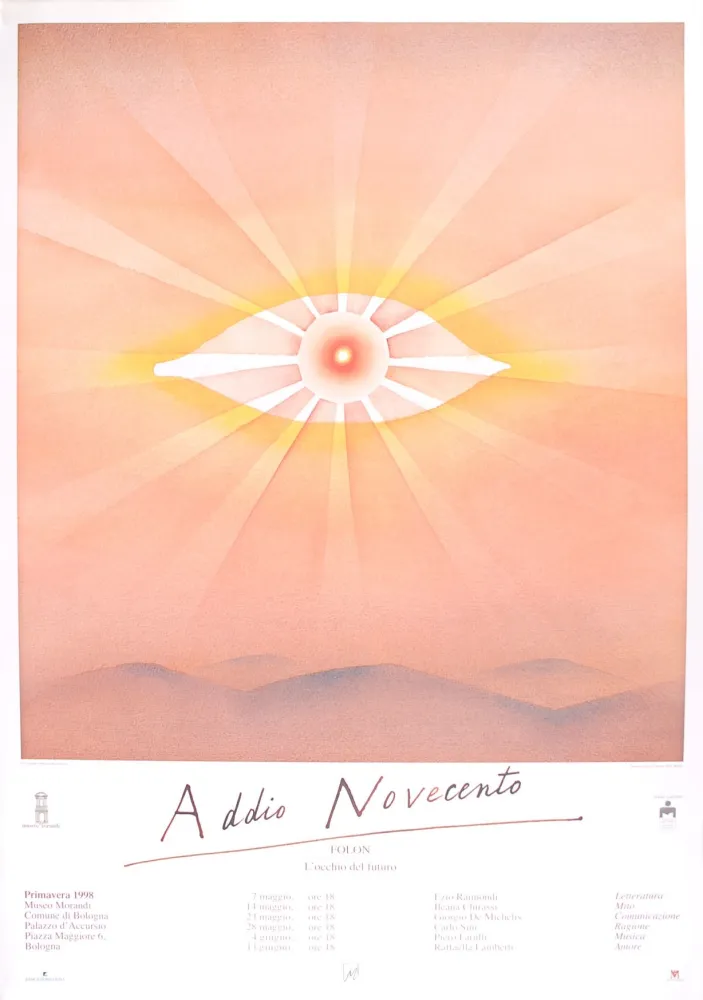 Manifesti Folon - Addio Novecento