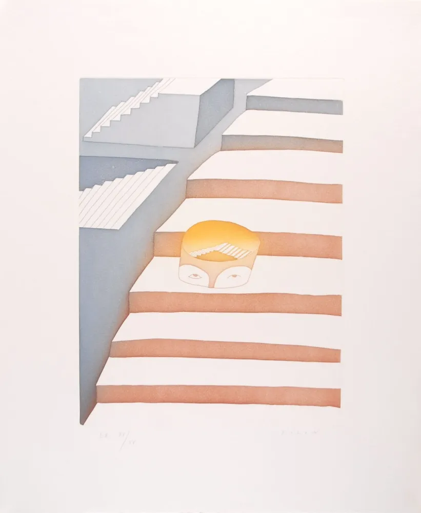 Acquaforte E Acquatinta Folon - Dans le labyrinthe