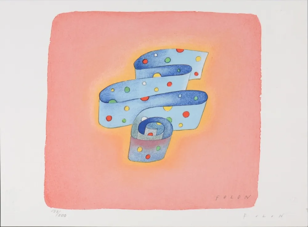 Litografia Folon - Flag Series - United Nations