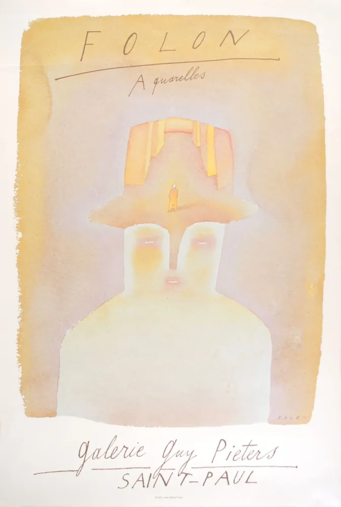 Manifesti Folon - Folon Aquarelles - Galerie Guy Pieters