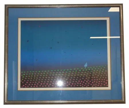 Serigrafia Folon - Je vous écris d'un pays lointain - I am writing you from a far country