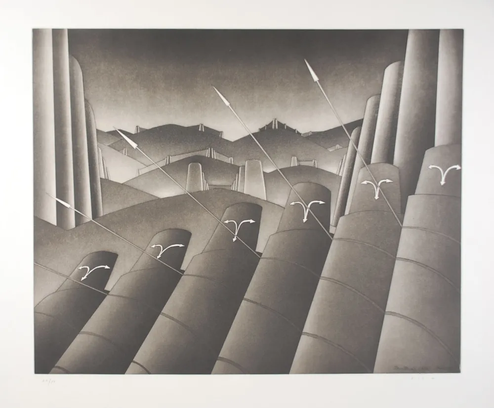 Acquaforte E Acquatinta Folon - La Menace I