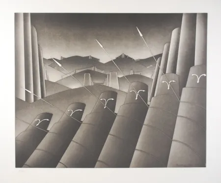 Acquaforte E Acquatinta Folon - La Menace I