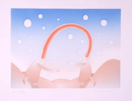 Acquaforte E Acquatinta Folon - La Rencontre - The Meeting