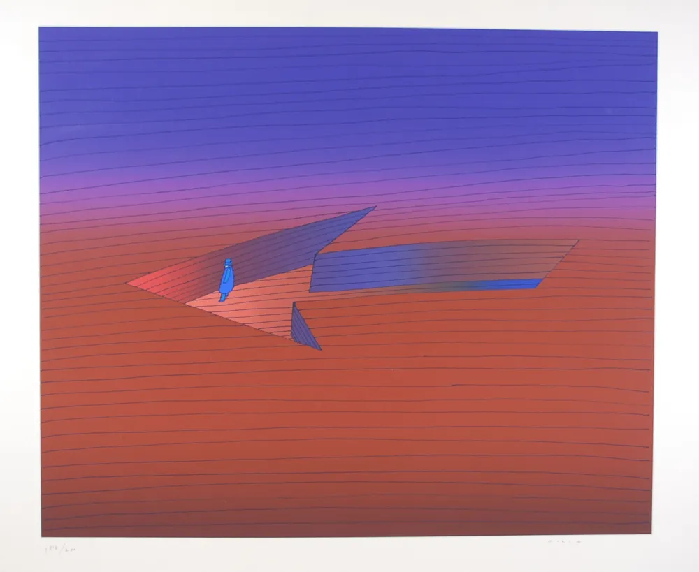 Serigrafia Folon - Le Chemin