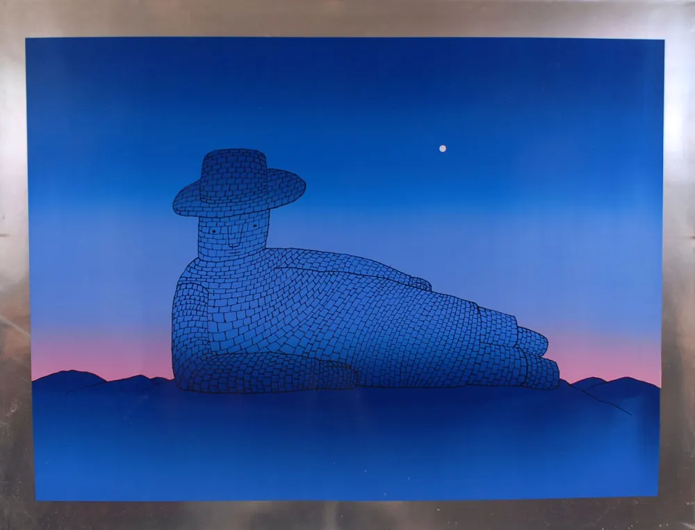 Serigrafia Folon - Le rêve de pierre - The stone dream