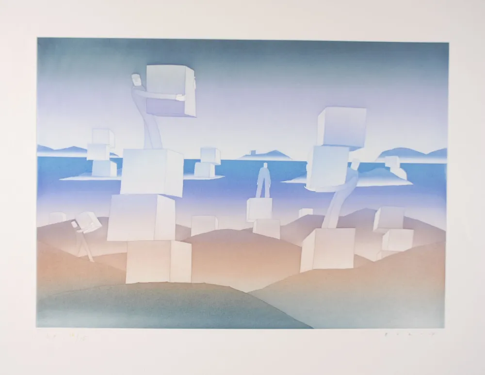 Acquaforte E Acquatinta Folon - Man at work