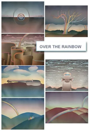 Acquaforte E Acquatinta Folon - Over The Rainbow (complet suite)