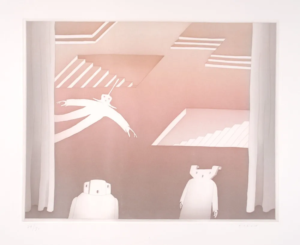 Acquaforte E Acquatinta Folon - PIAZZA