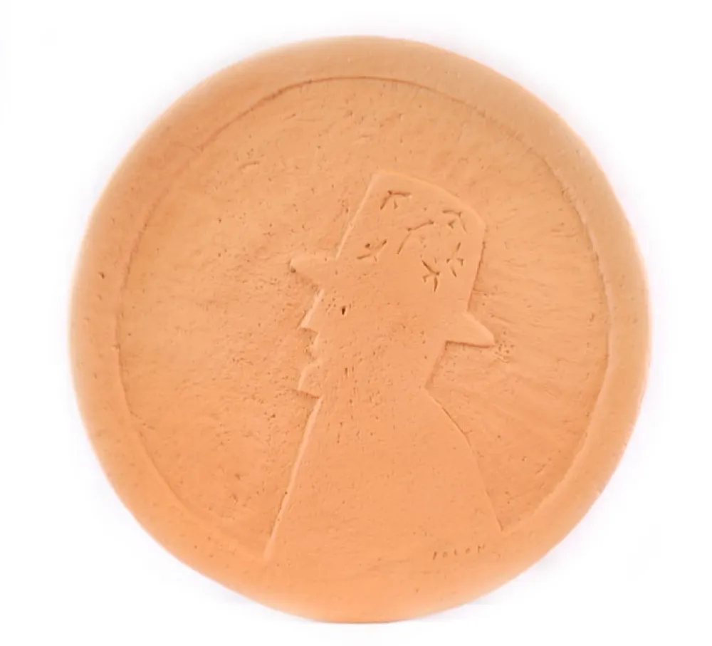 Ceramica Folon - Plate - Man with hat - Personnage au chapeau