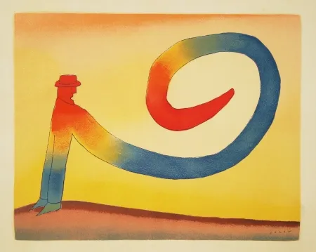 Litografia Folon - Sans titre