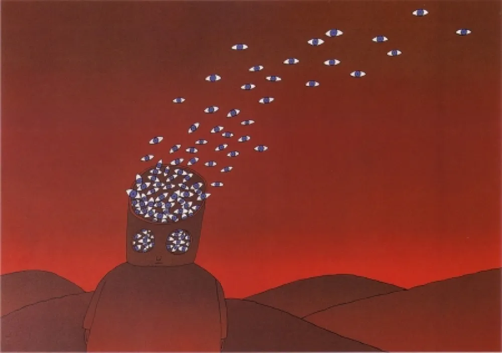 Litografia Folon - The View