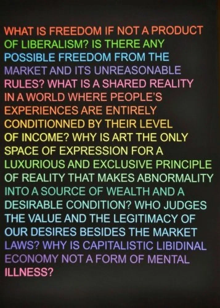 Serigrafia Fontaine - Untitled: (What is freedom?)