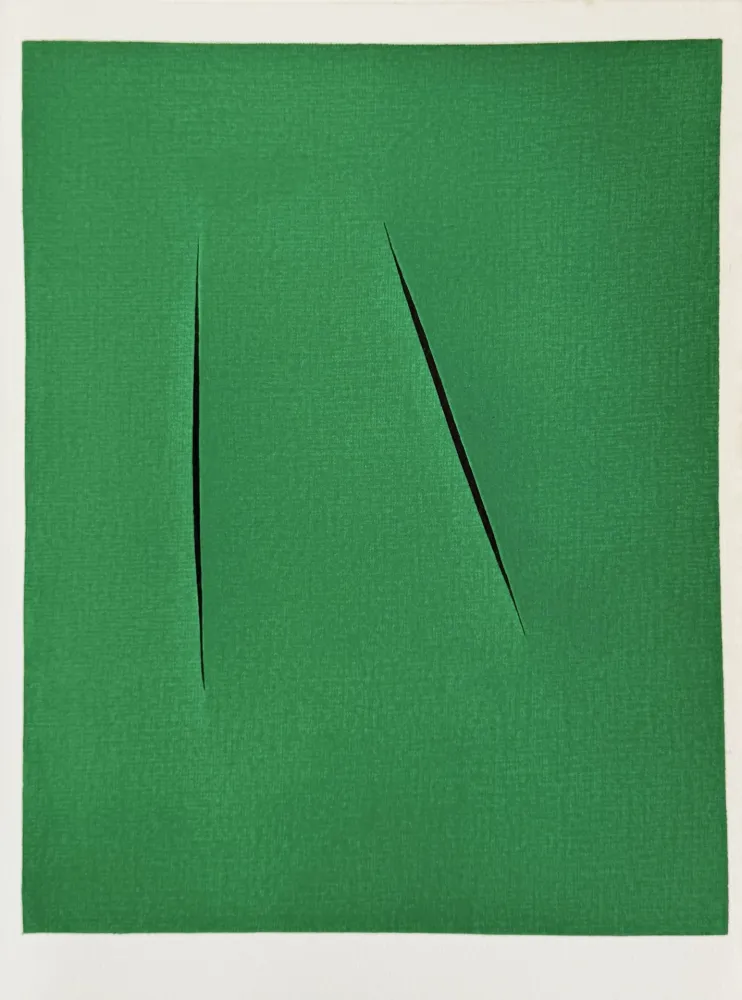 Litografia Fontana - Concetto Spaziale