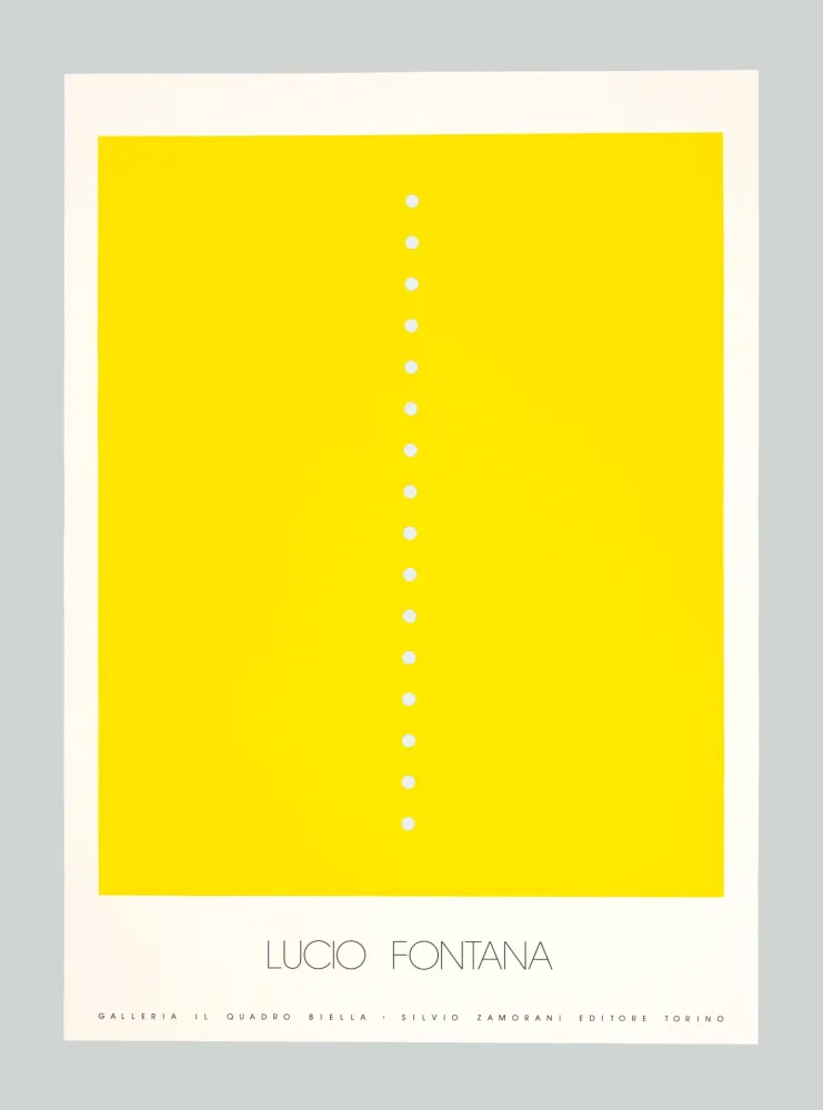 Serigrafia Fontana - Concetto spaziale (giallo)
