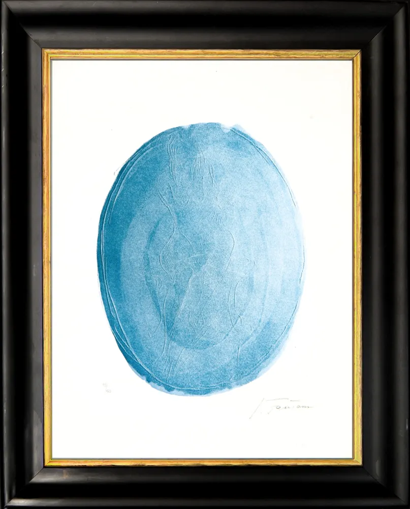 Acquaforte E Acquatinta Fontana - Nudo Azzurro
