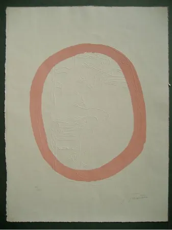 Incisione Fontana - Nudo Rosa 