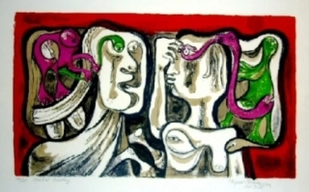 Litografia Forner - Spatial meeting