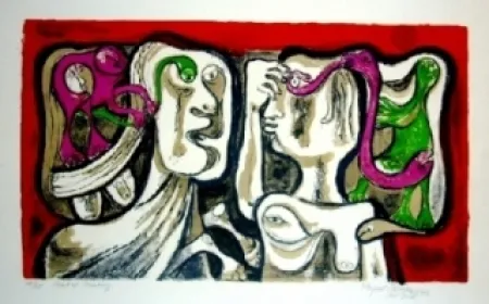 Litografia Forner - Spatial meeting