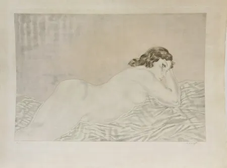 Acquaforte E Acquatinta Foujita - Femme brune allongée. 1930