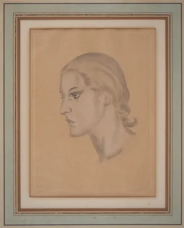 Acquaforte Foujita - Femme de profil